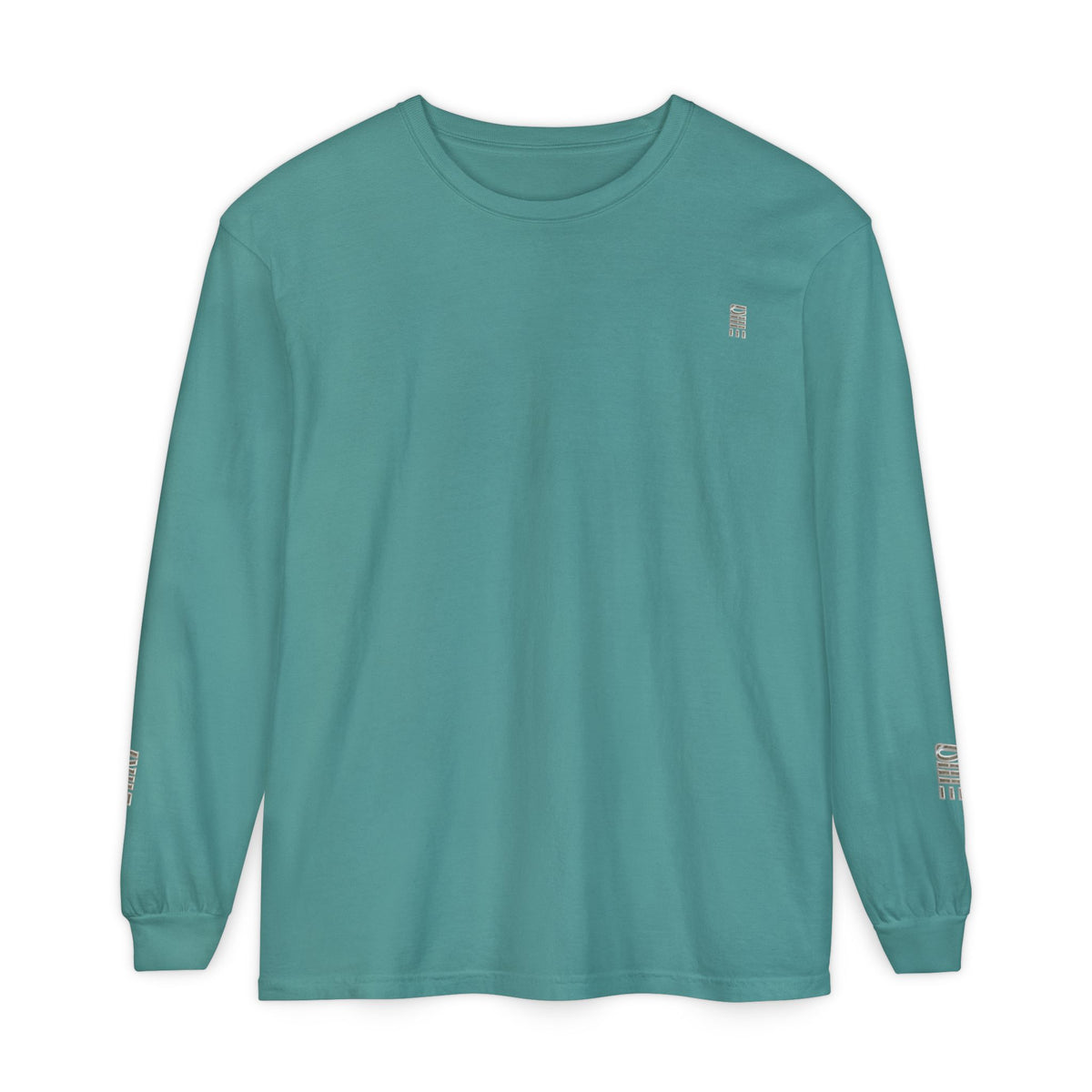 Garment-Dyed Long-Sleeve T-Shirt — Multi-Color Minimal Graphic