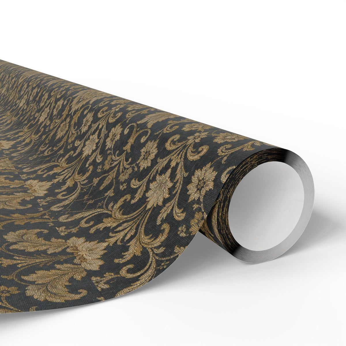 Vintage Black and Gold Damask Wrapping Paper
