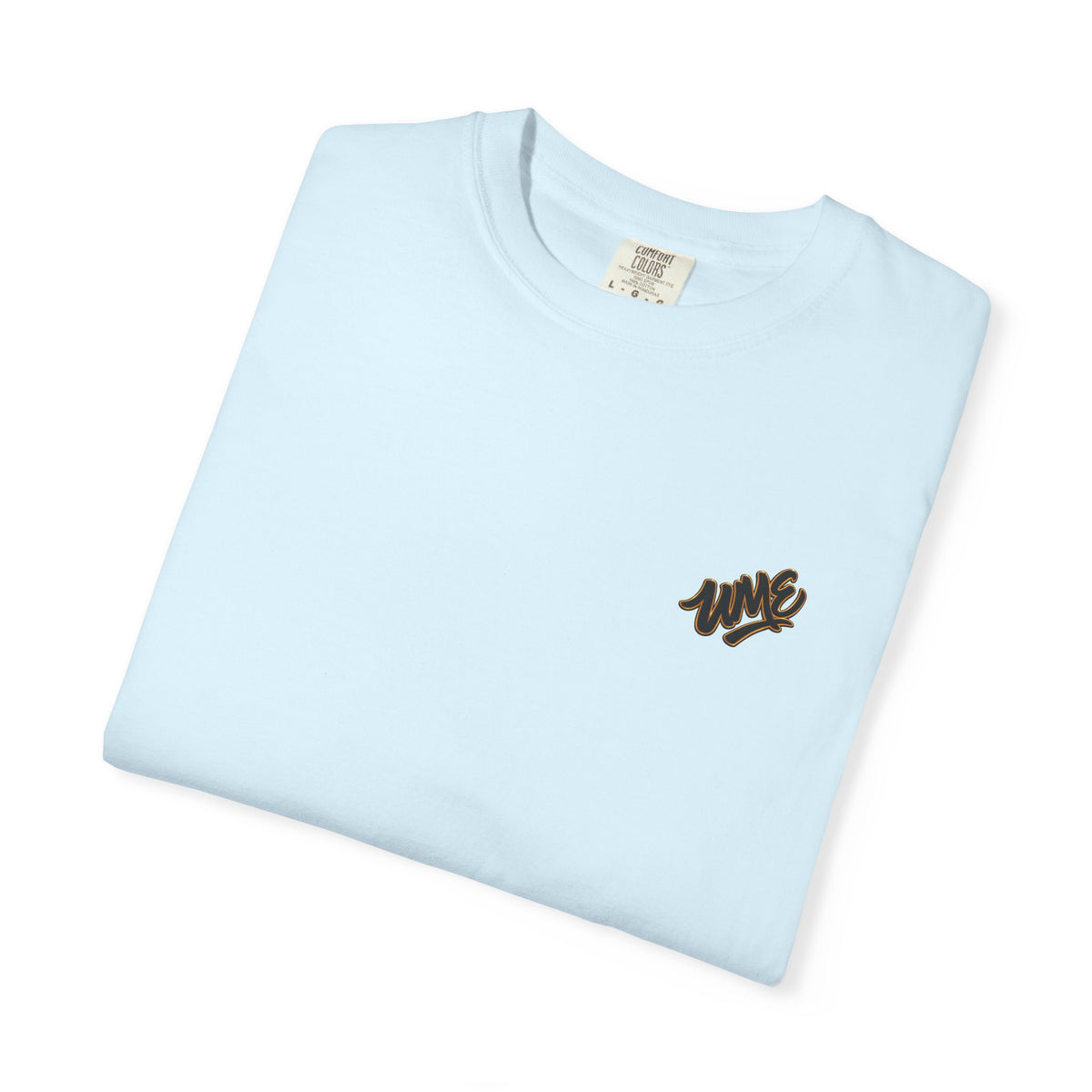Garment-Dyed Heavyweight Tee — UME Black Logo Front & Back