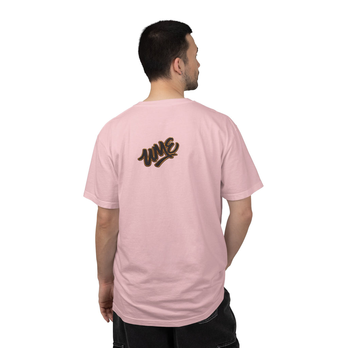 Garment-Dyed Heavyweight Tee — UME Black Logo Front & Back