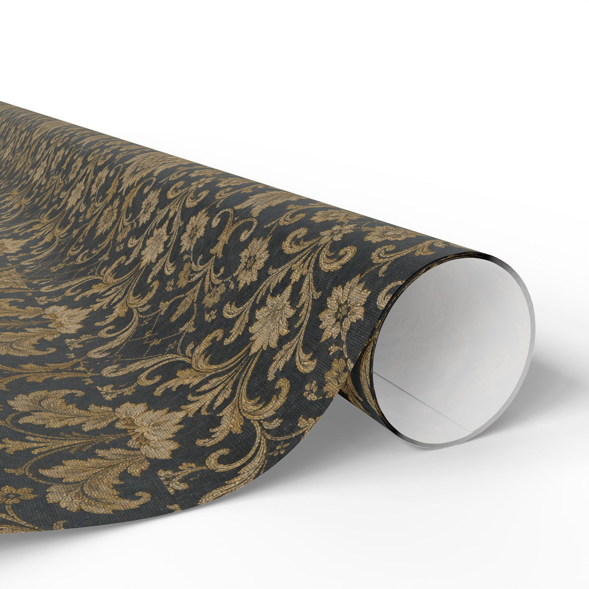 Vintage Black and Gold Damask Wrapping Paper