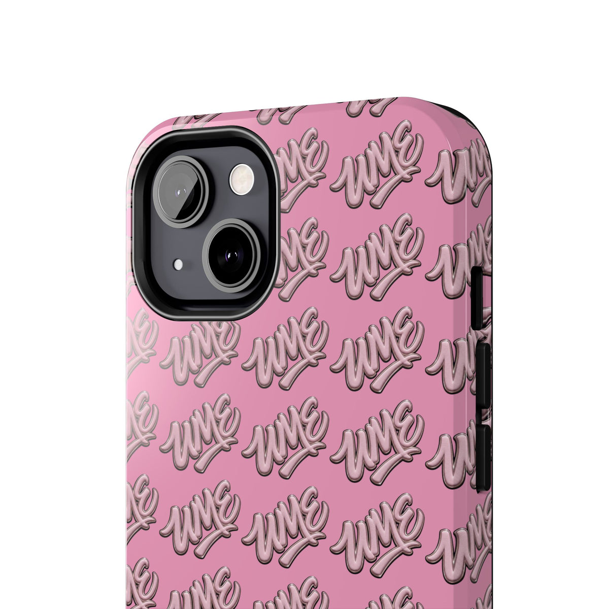 UME Tough Phone Case — Pink Logo Print | iPhone & Samsung