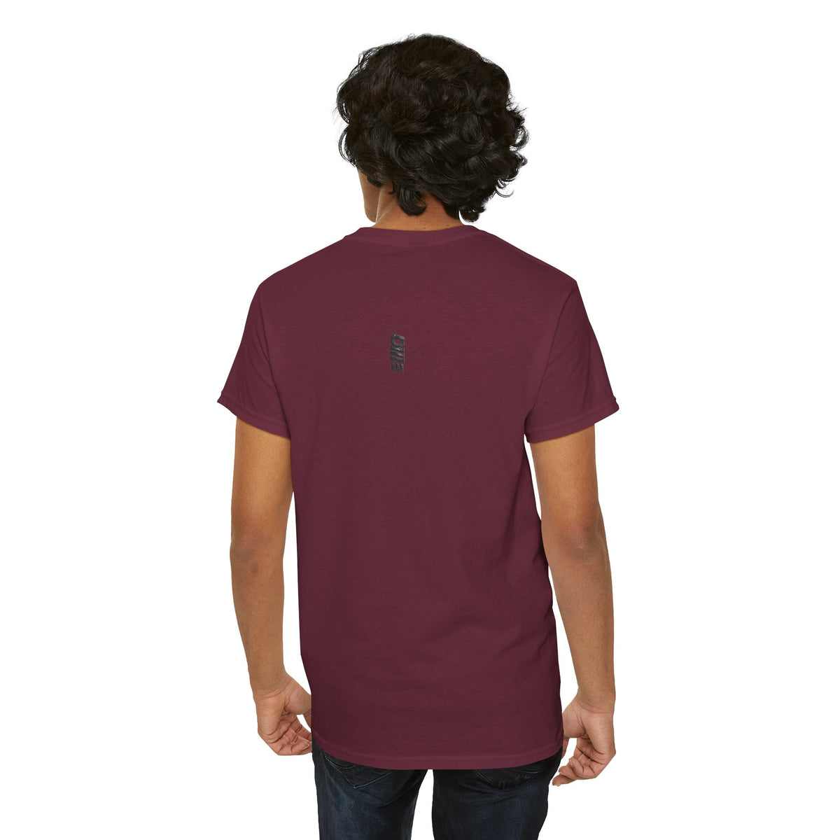 Minimalist Micro Logo Tee - White Cotton Casual Shirt