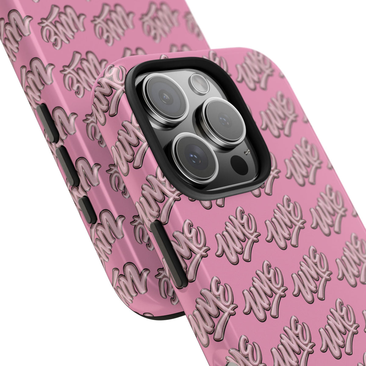 UME Tough Phone Case — Pink Logo Print | iPhone & Samsung