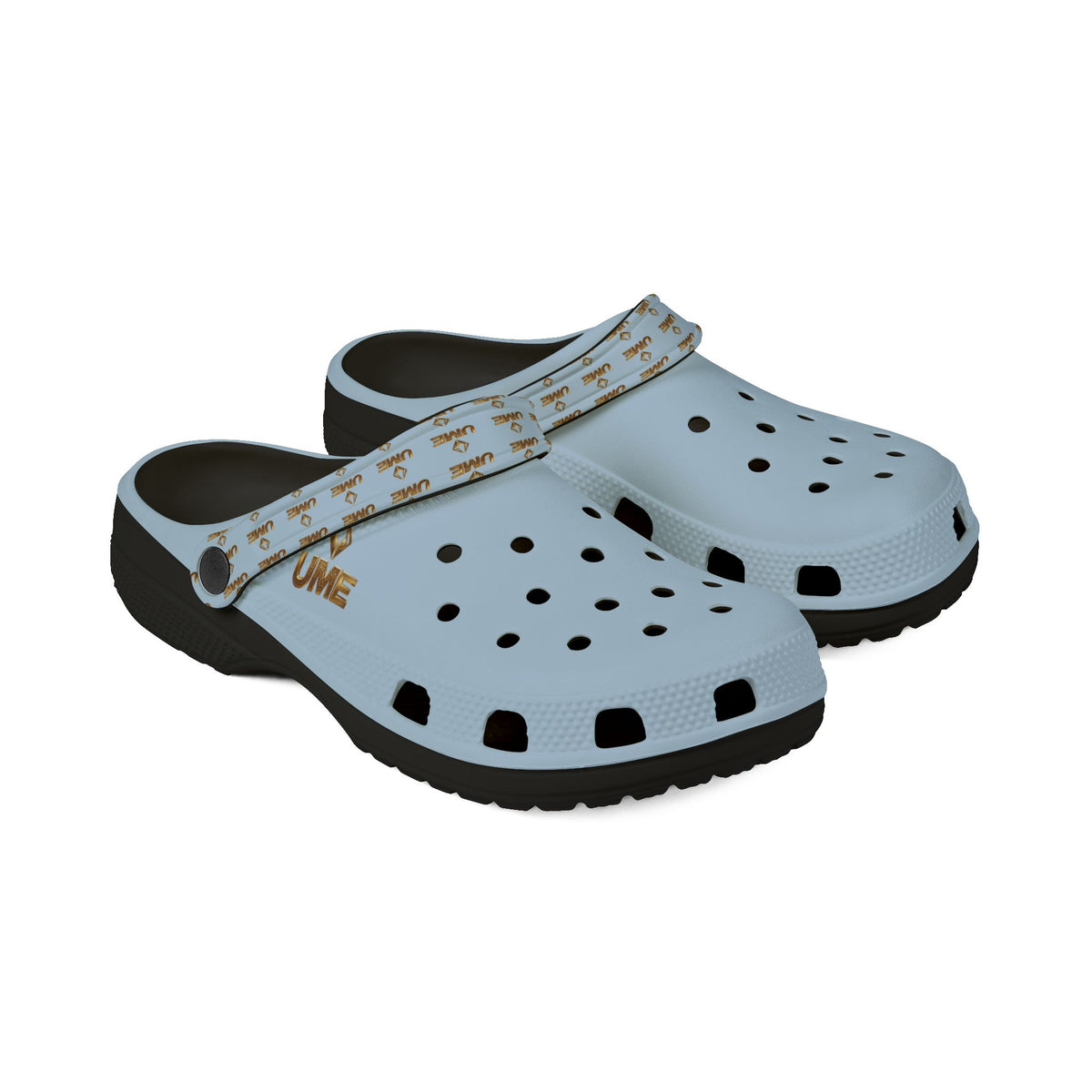 Light Blue All-Over Print EVA Foam Clogs — Slip-On Shoes