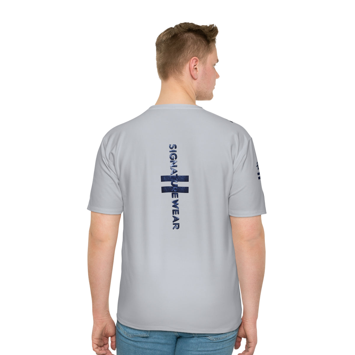 Men's Loose T-Shirt — Nautical Signal Wear Graphic Tee in Grey