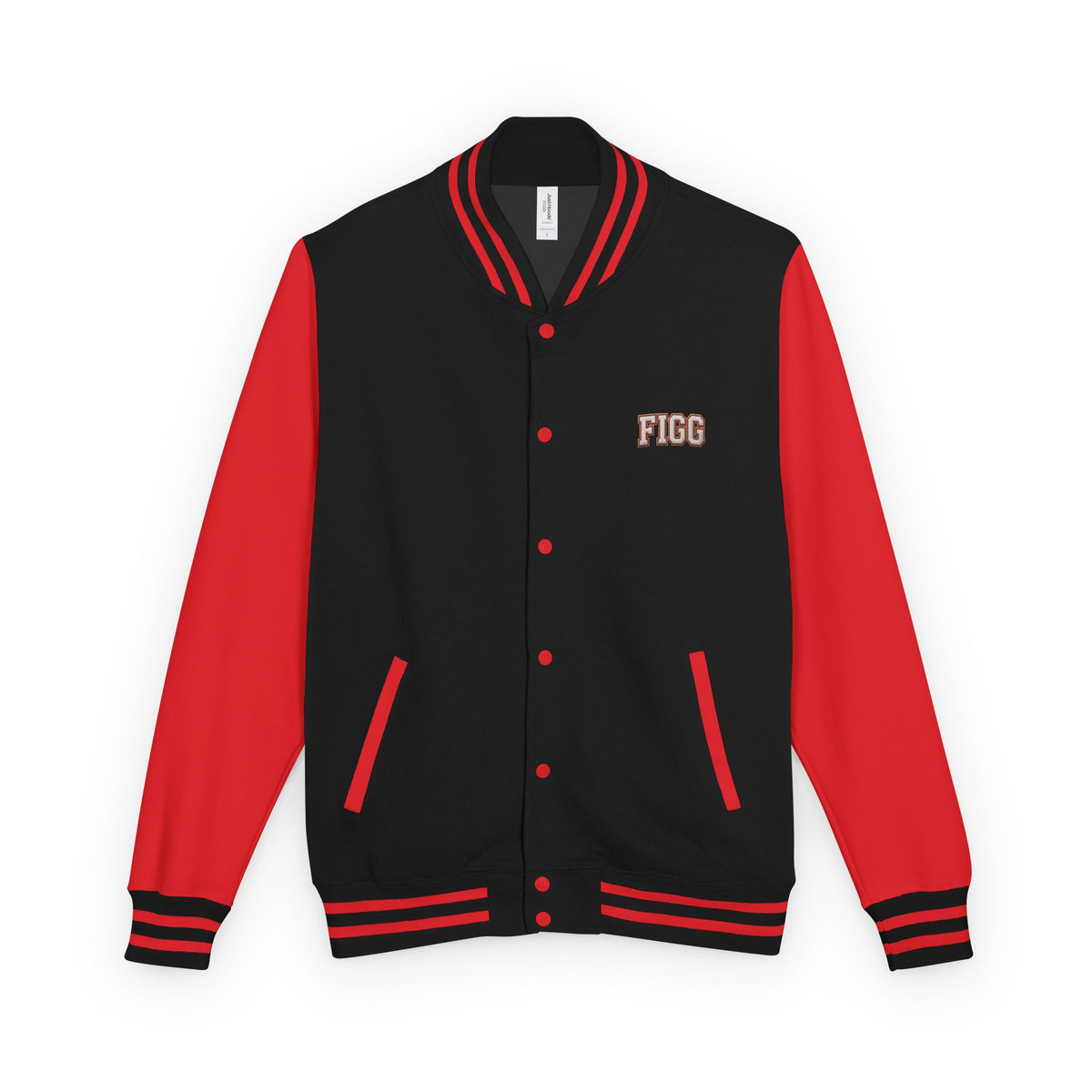 FIGG Letterman Jacket — Burgundy, Black, Navy & Bright Colors