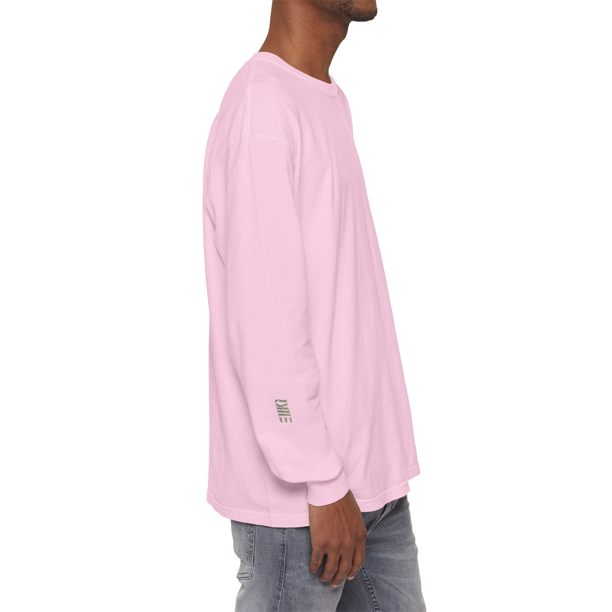 Garment-Dyed Long-Sleeve T-Shirt — Multi-Color Minimal Graphic