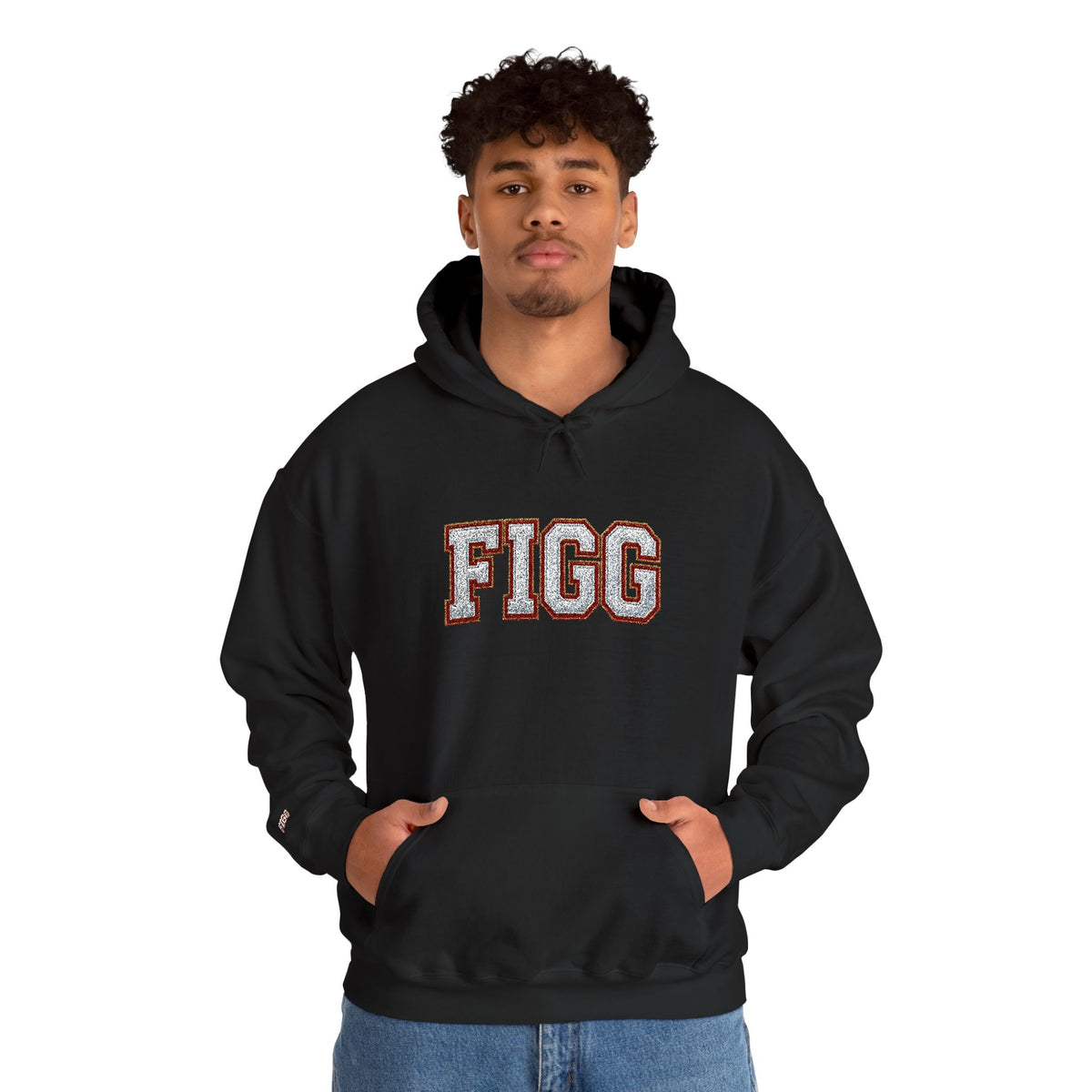 FFiGG Embroidered Varsity Hoodie — White, Black, Grey & More Colors