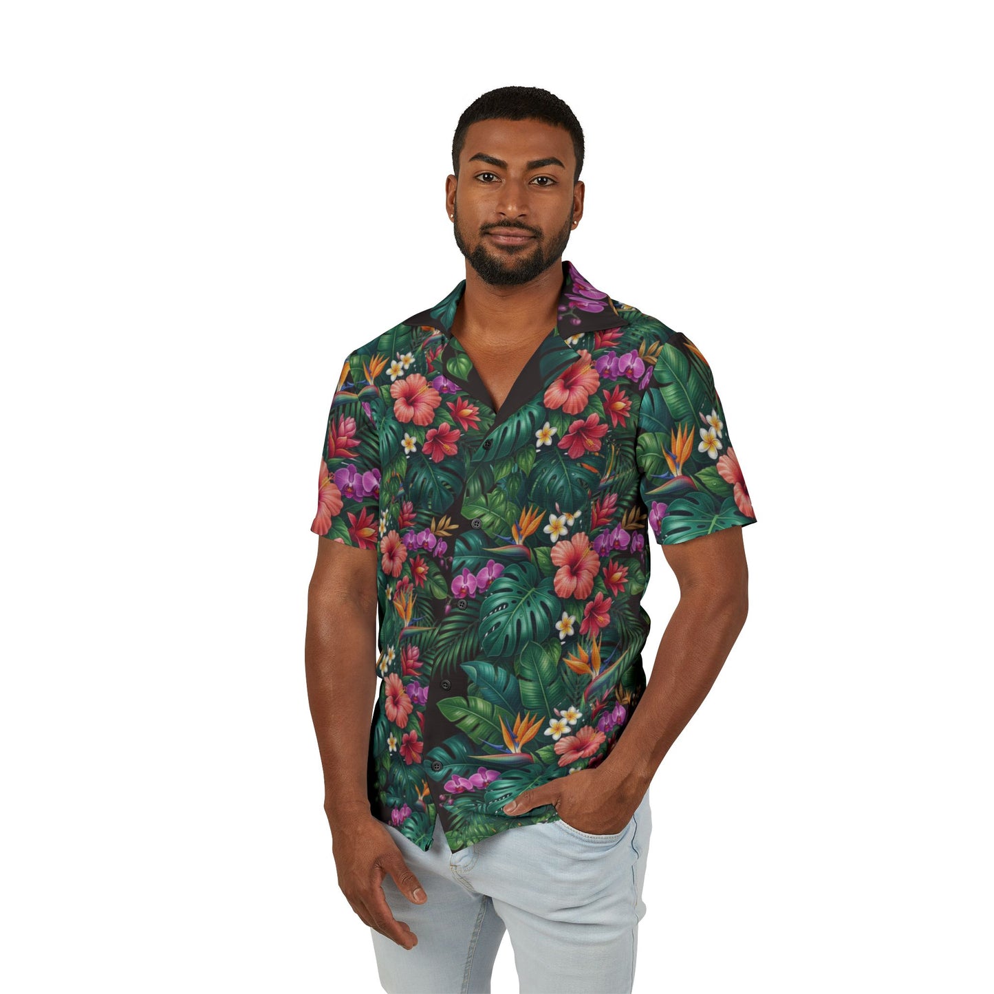Tropical Floral Hawaiian Shirt