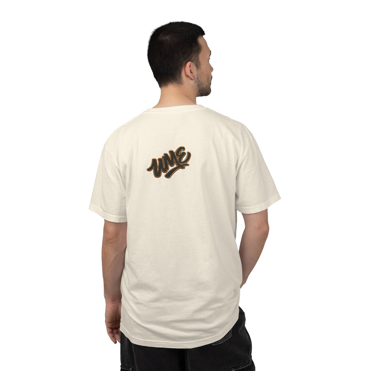 Garment-Dyed Heavyweight Tee — UME Black Logo Front & Back