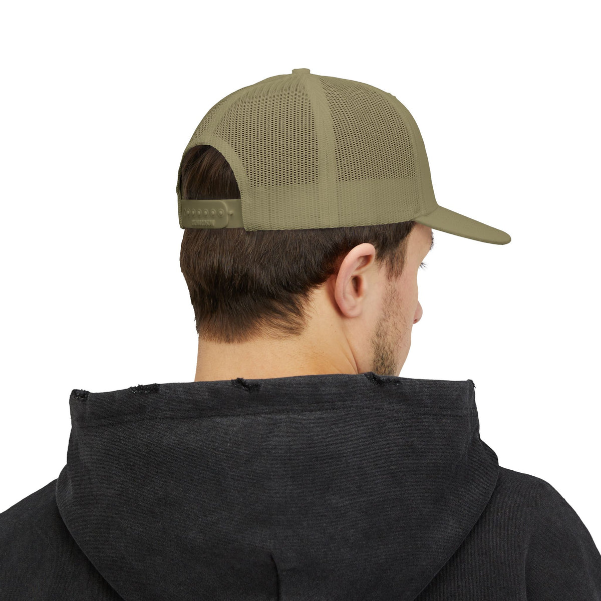 FFiGG Embroidered Snapback Trucker Cap — Black, Grey & Loden