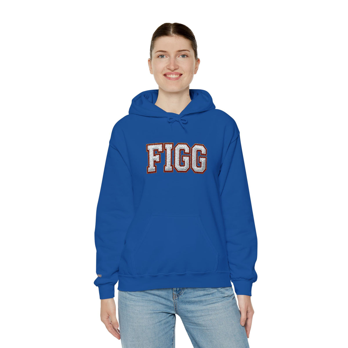 FFiGG Embroidered Varsity Hoodie — White, Black, Grey & More Colors