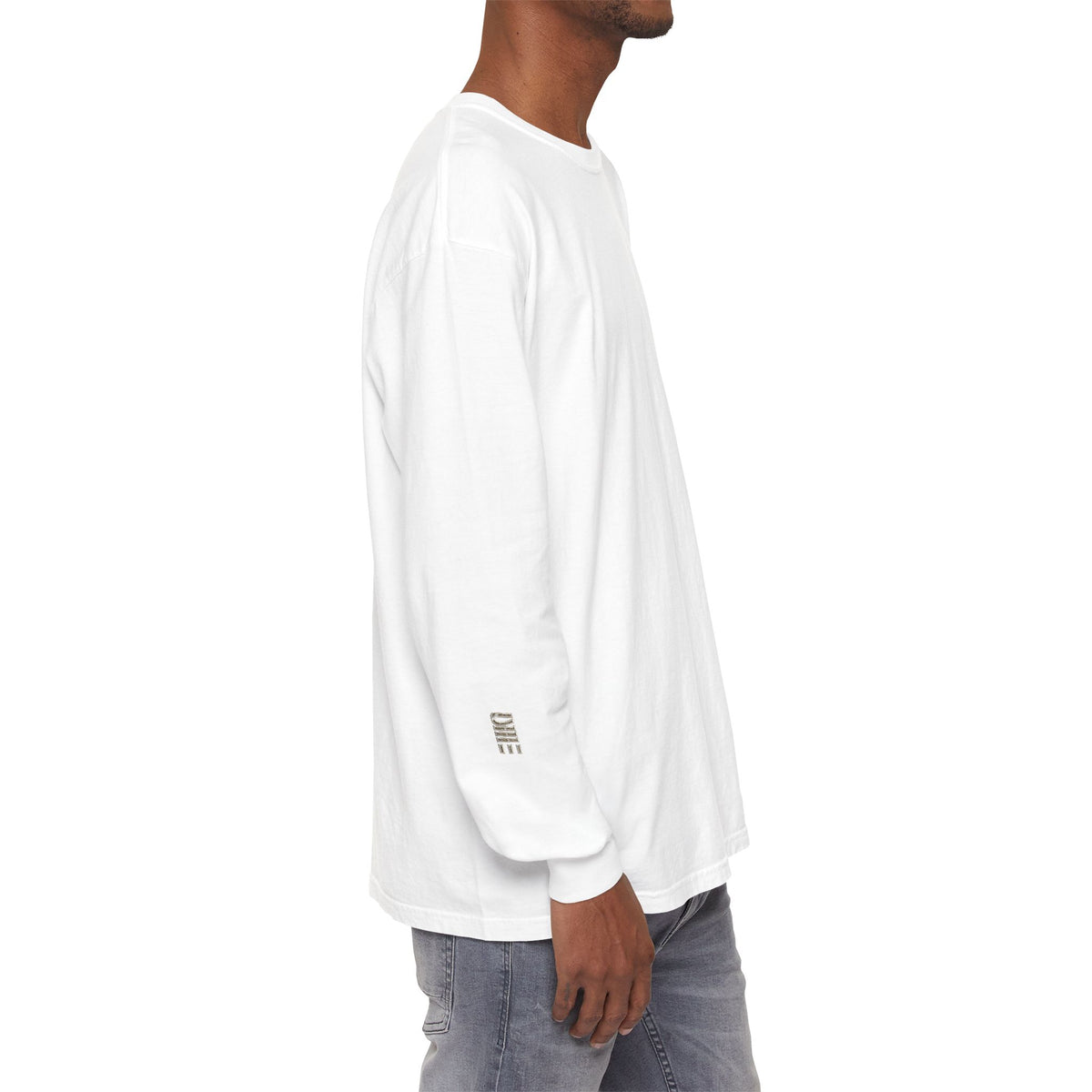 Garment-Dyed Long-Sleeve T-Shirt — Multi-Color Minimal Graphic