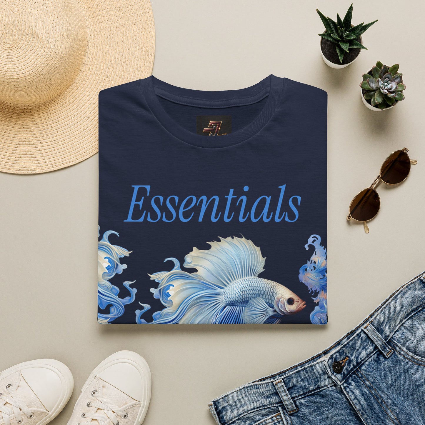 Essentials Betta Fish Graphic Tee — Softstyle Unisex T-Shirt