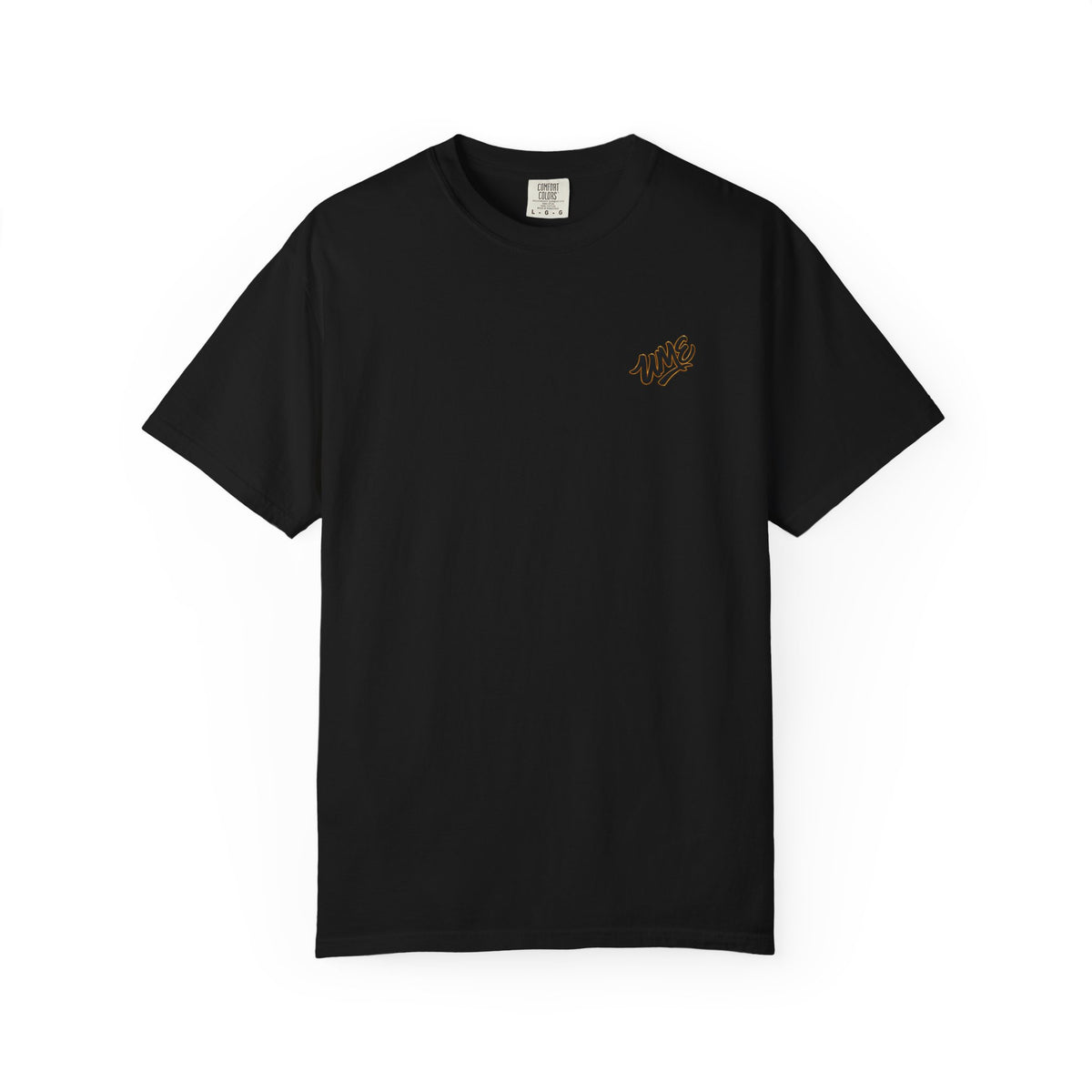 Garment-Dyed Heavyweight Tee — UME Black Logo Front & Back