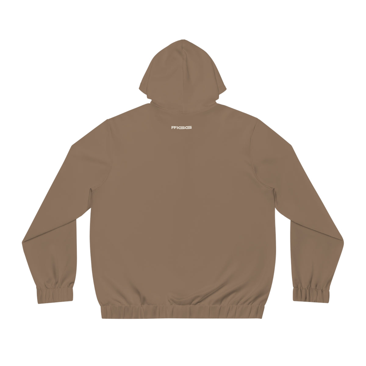 FFiGG Striped Full-Zip Hoodie — Taupe All-Over Print