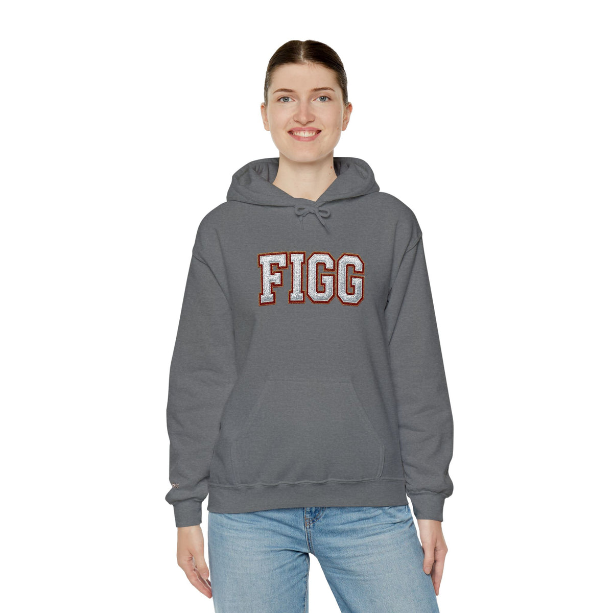 FFiGG Embroidered Varsity Hoodie — White, Black, Grey & More Colors