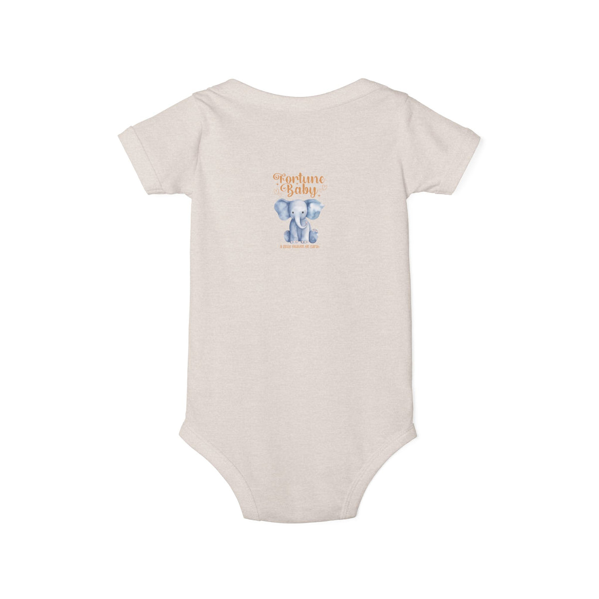 Fortune Baby Elephant Infant Onesie — Cute Blue Elephant Baby Bodysuit