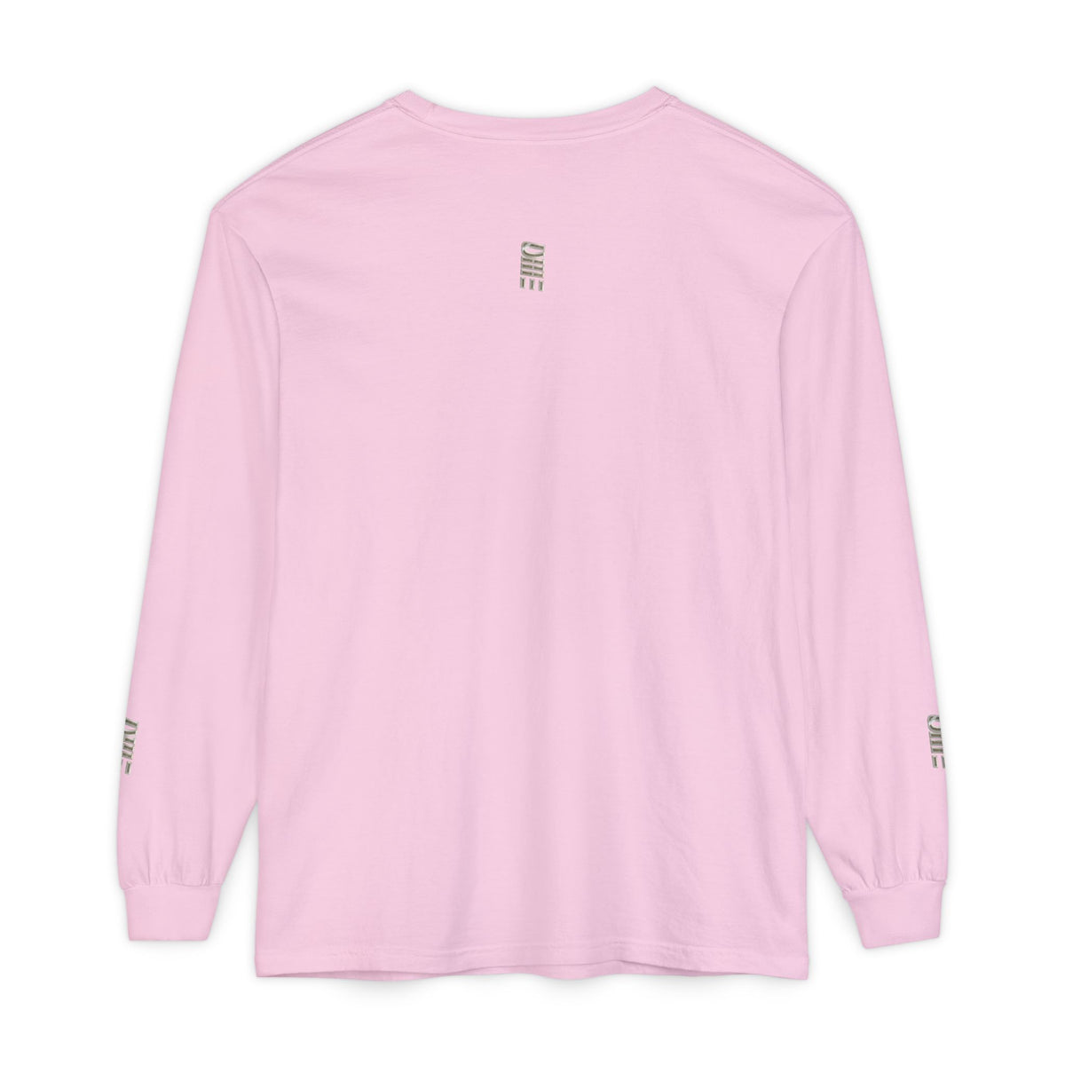 Garment-Dyed Long-Sleeve T-Shirt — Multi-Color Minimal Graphic