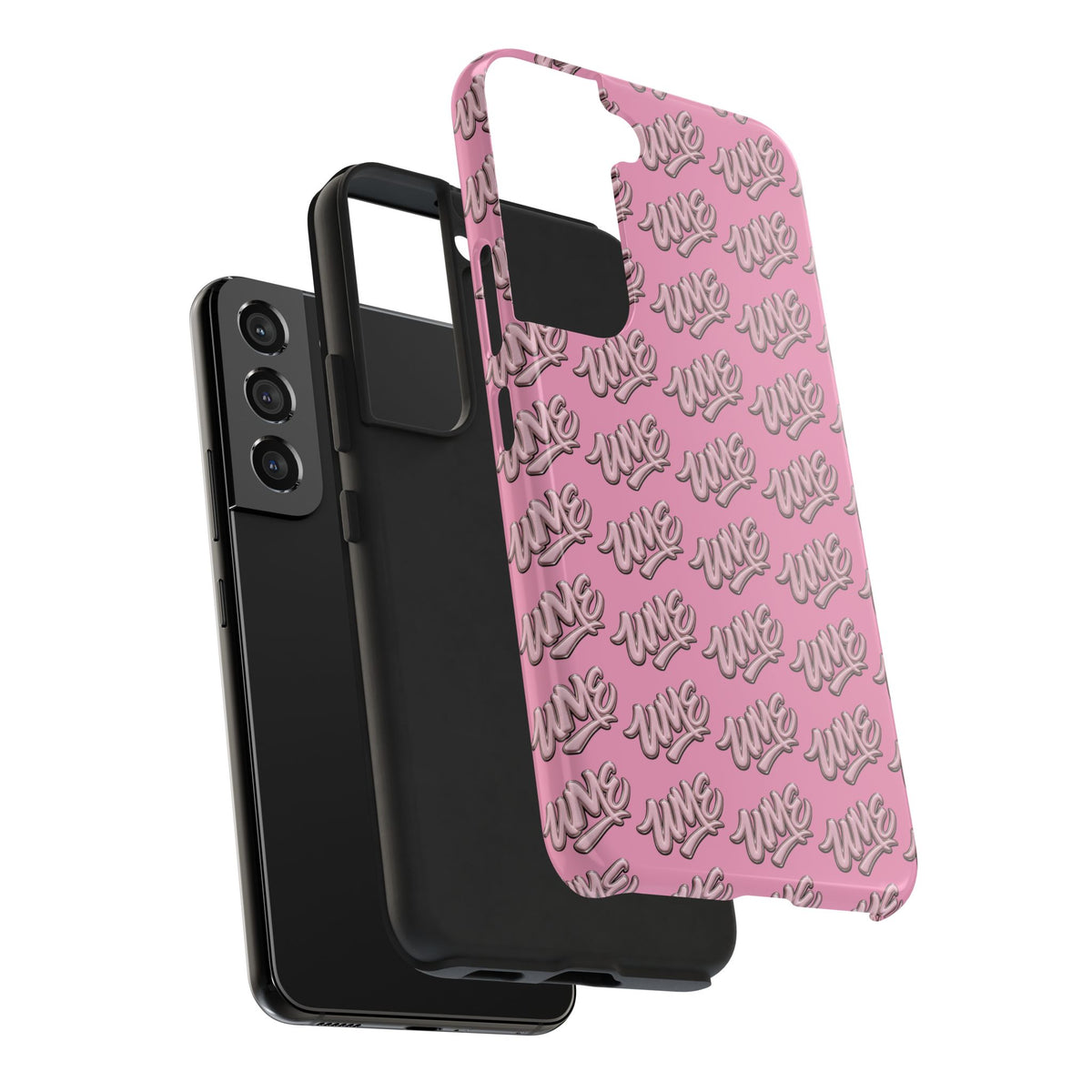 UME Tough Phone Case — Pink Logo Print | iPhone & Samsung