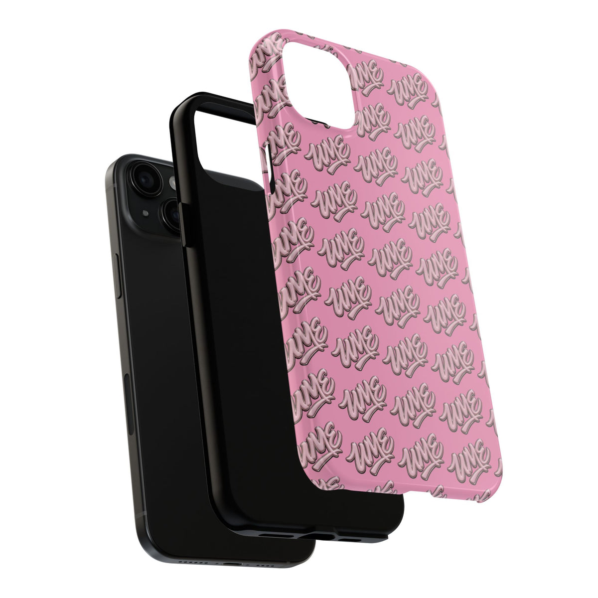 UME Tough Phone Case — Pink Logo Print | iPhone & Samsung