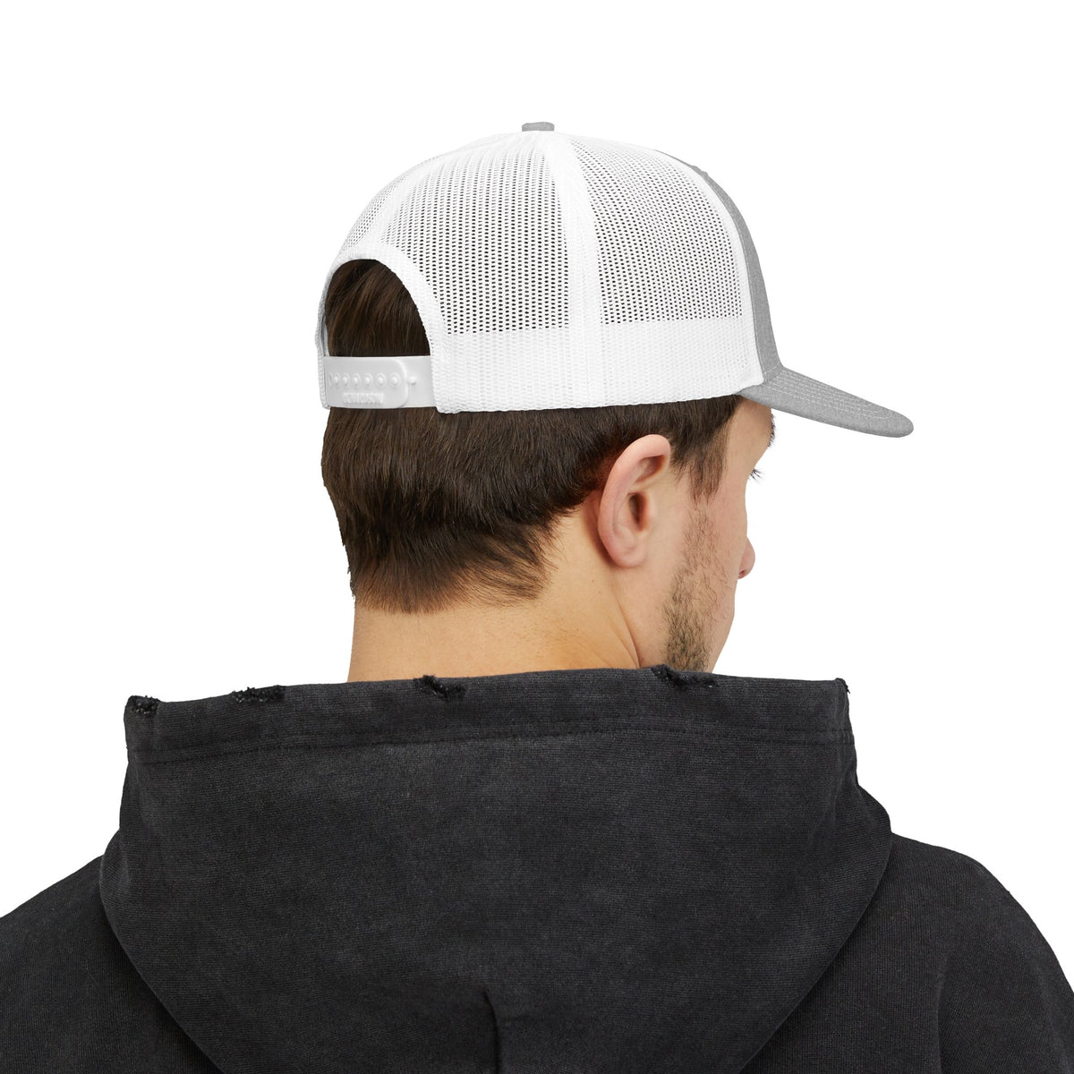 FFiGG Embroidered Snapback Trucker Cap — Black, Grey & Loden