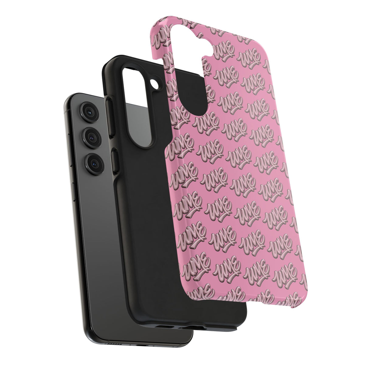 UME Tough Phone Case — Pink Logo Print | iPhone & Samsung