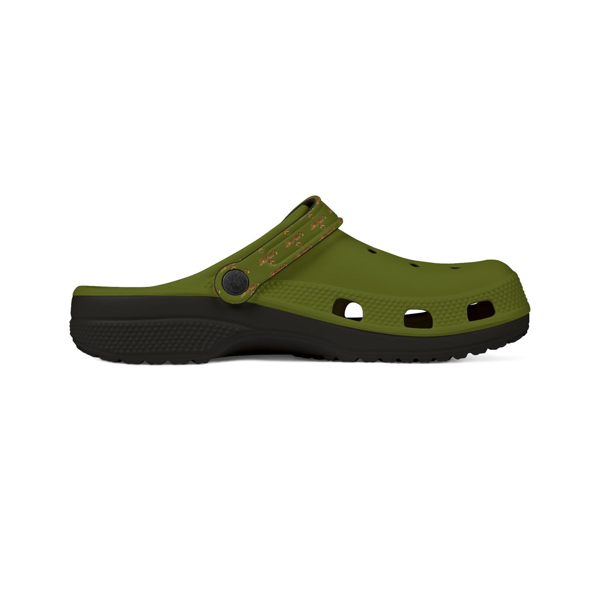Olive All-Over Print EVA Foam Clogs — Slip-On Shoes