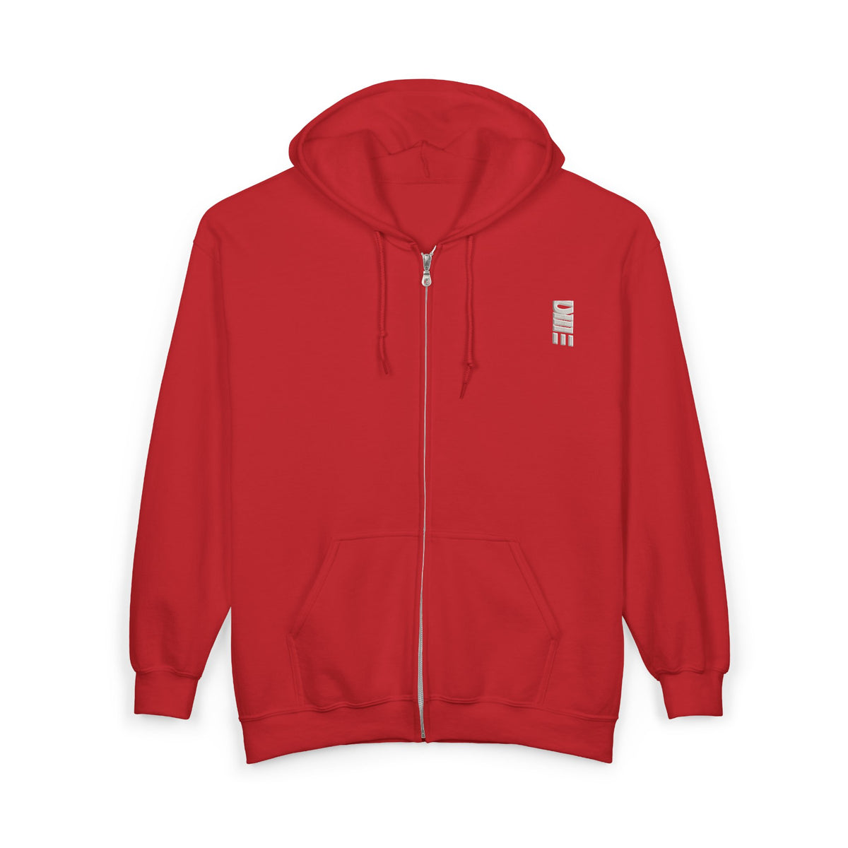 Full-Zip Midweight Hoodie — Multi-Color Minimal Graphic