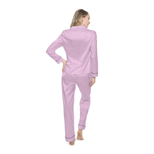 Women's Satin Pajama Set – Luxe Notch Lapel Sleepwear