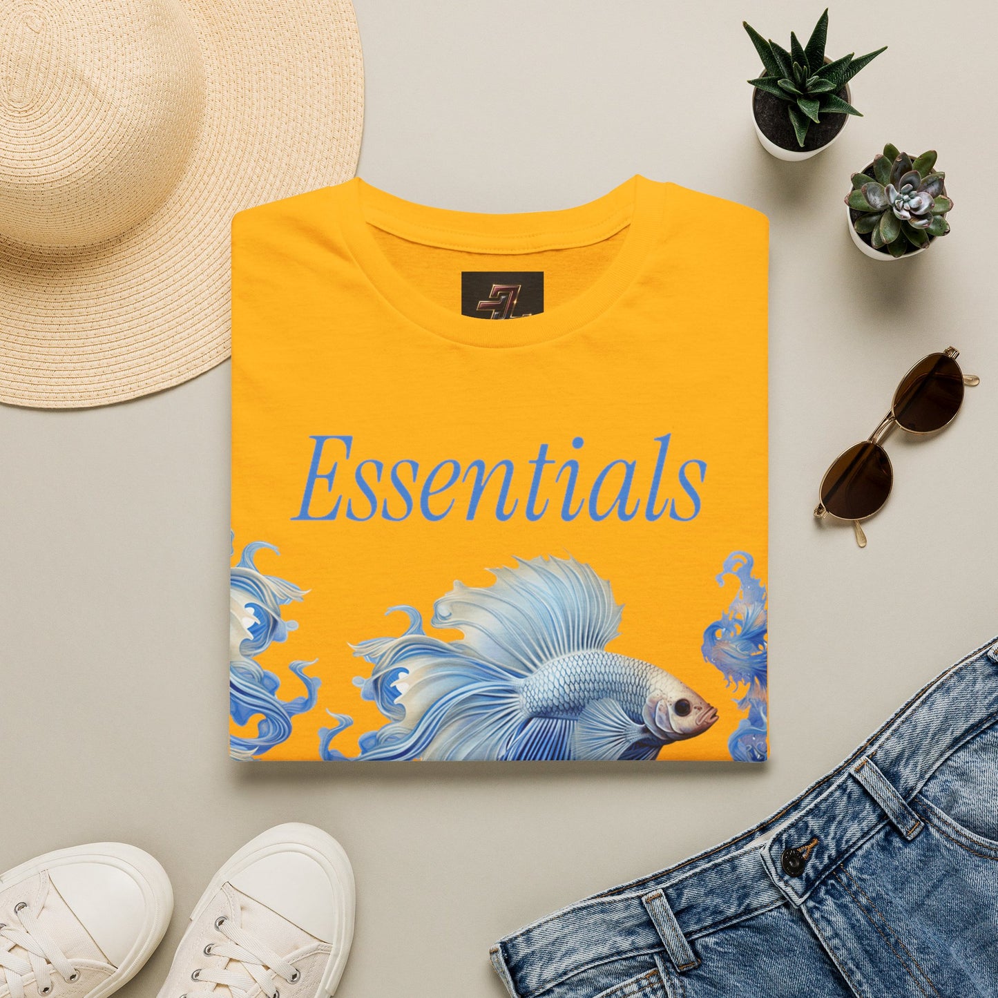 Essentials Betta Fish Graphic Tee — Softstyle Unisex T-Shirt