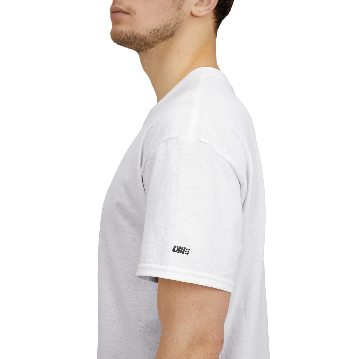 Minimalist Micro Logo Tee - White Cotton Casual Shirt