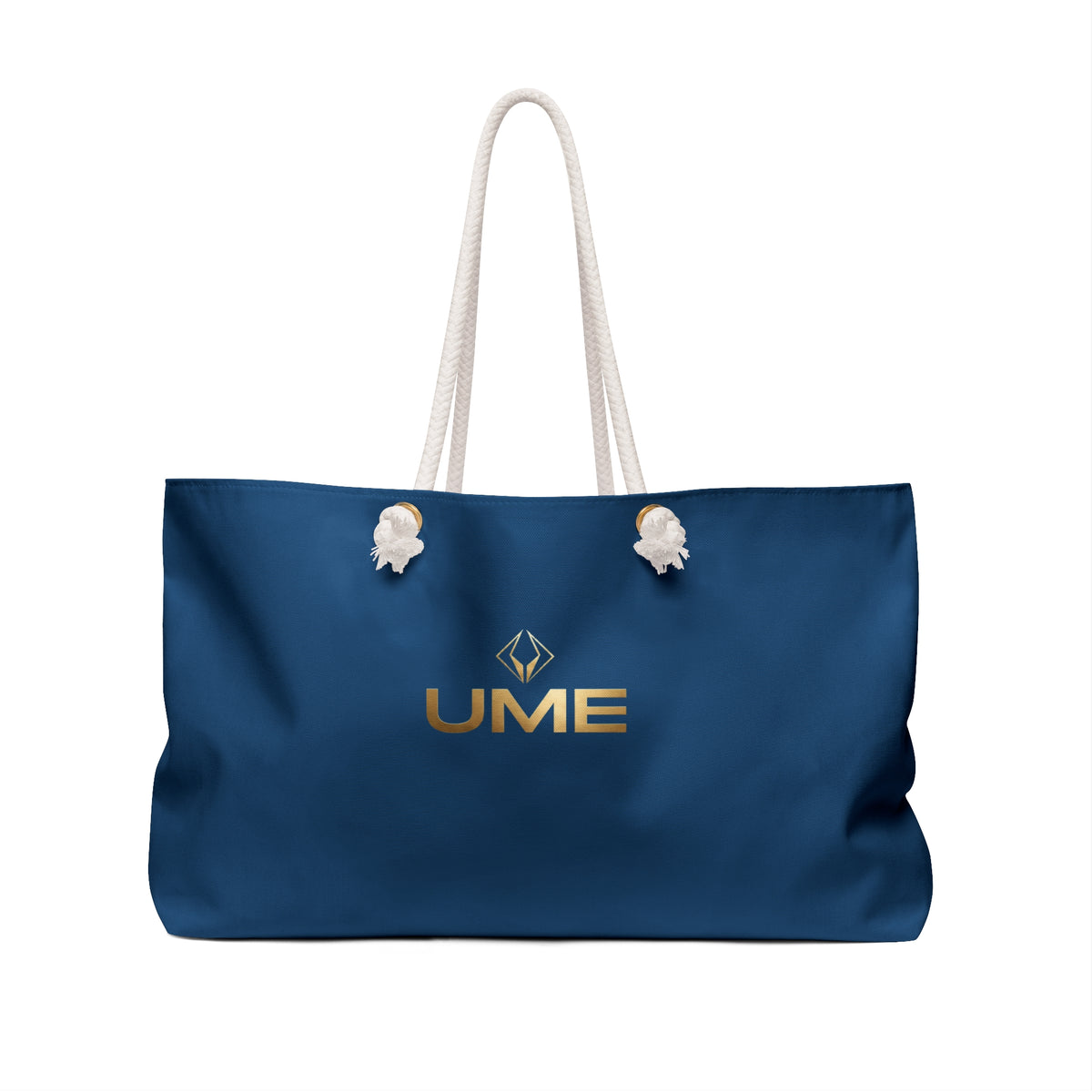 Dark Blue UME Logo Weekender Bag — Rope Handle Travel Tote
