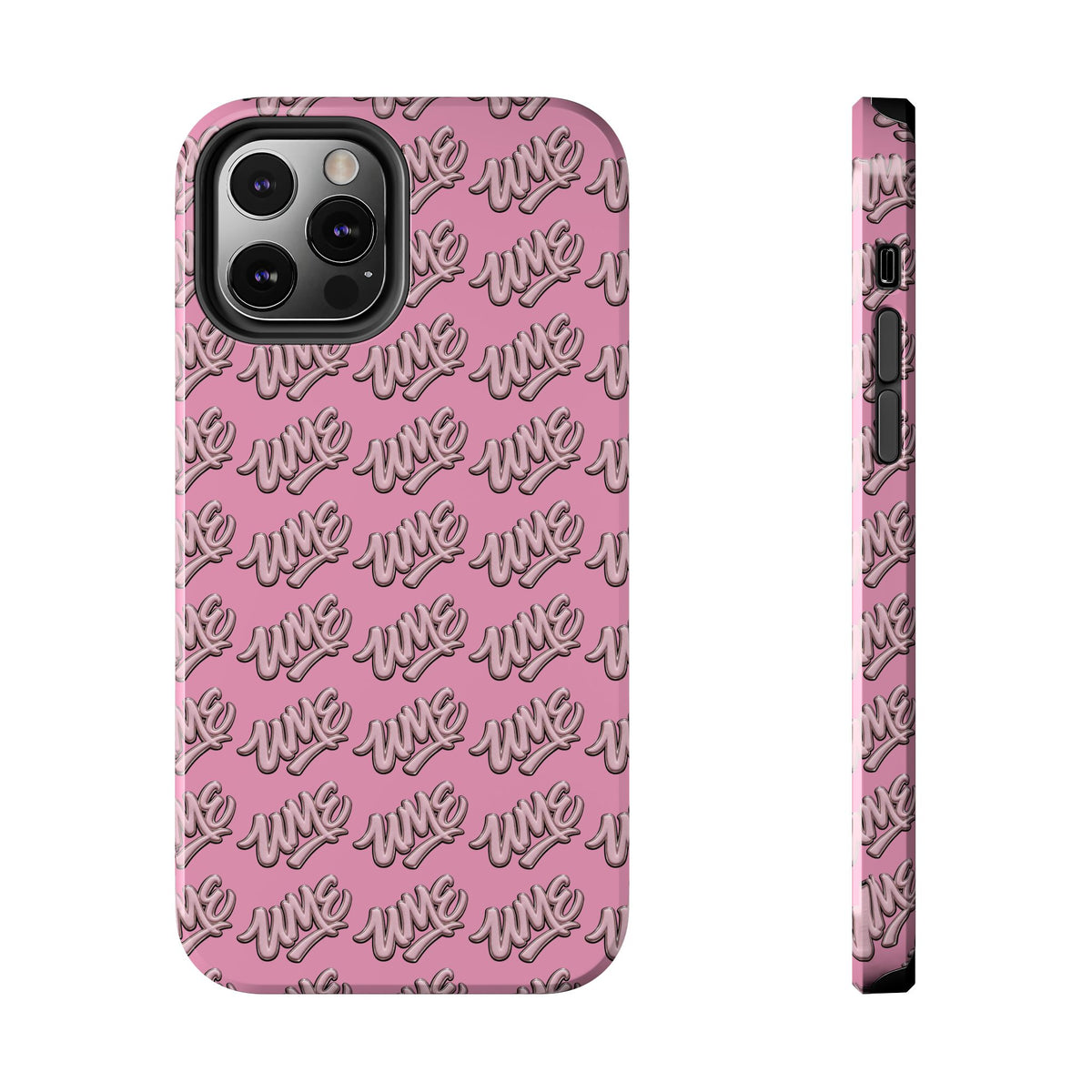 UME Tough Phone Case — Pink Logo Print | iPhone & Samsung
