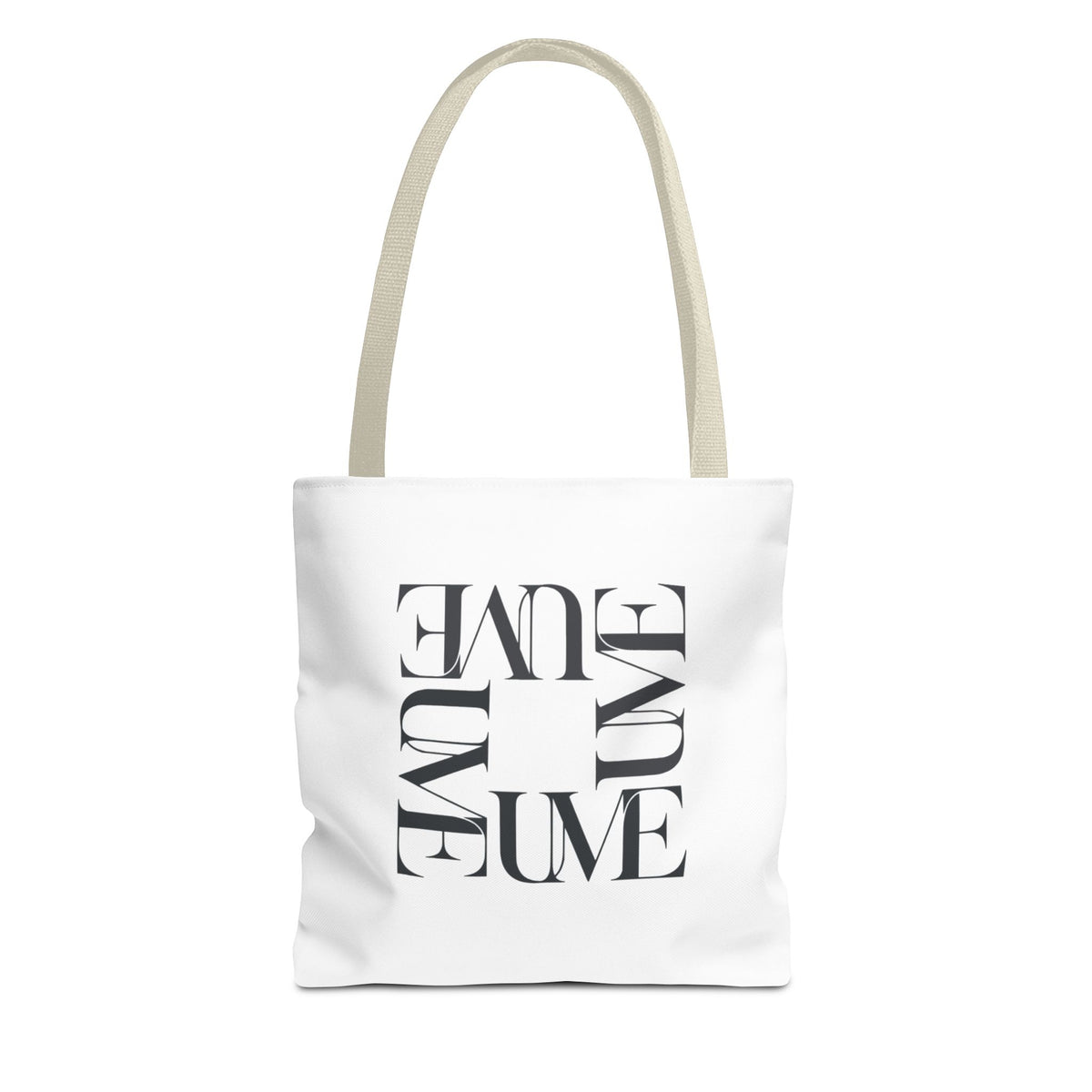 UME Square Typography Tote Bag — White