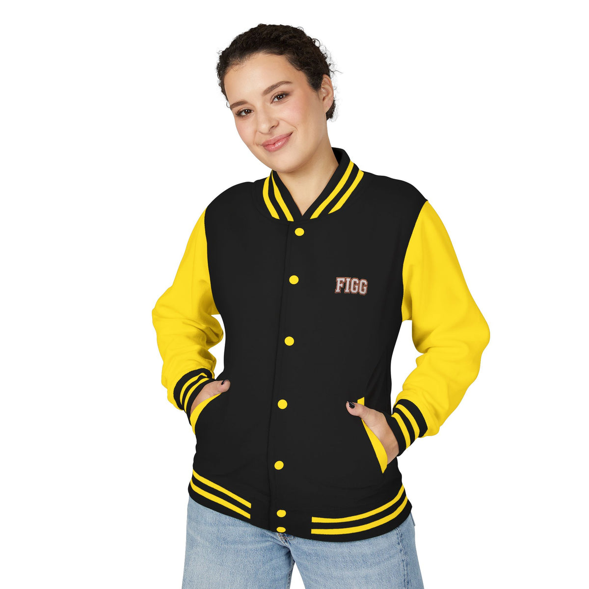 FIGG Letterman Jacket — Burgundy, Black, Navy & Bright Colors