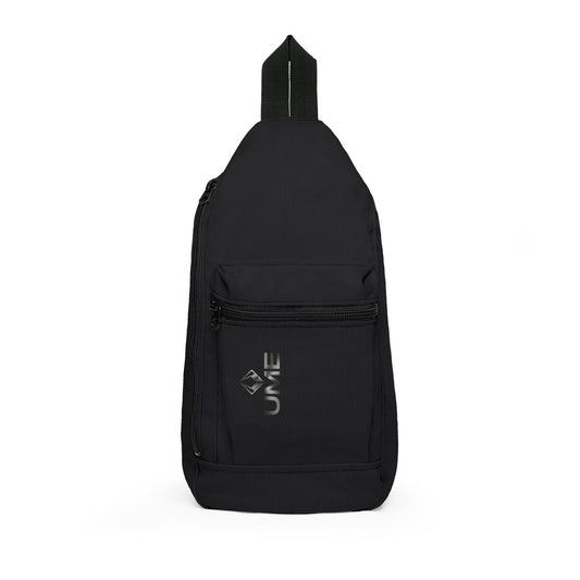 Minimal Black Sling Bag — Compact Crossbody Daypack