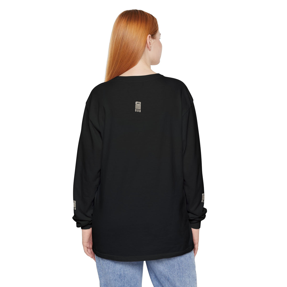 Garment-Dyed Long-Sleeve T-Shirt — Multi-Color Minimal Graphic