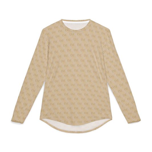 Men’s UV Protection Long Sleeve Shirt — Beige Monogram All-Over Print