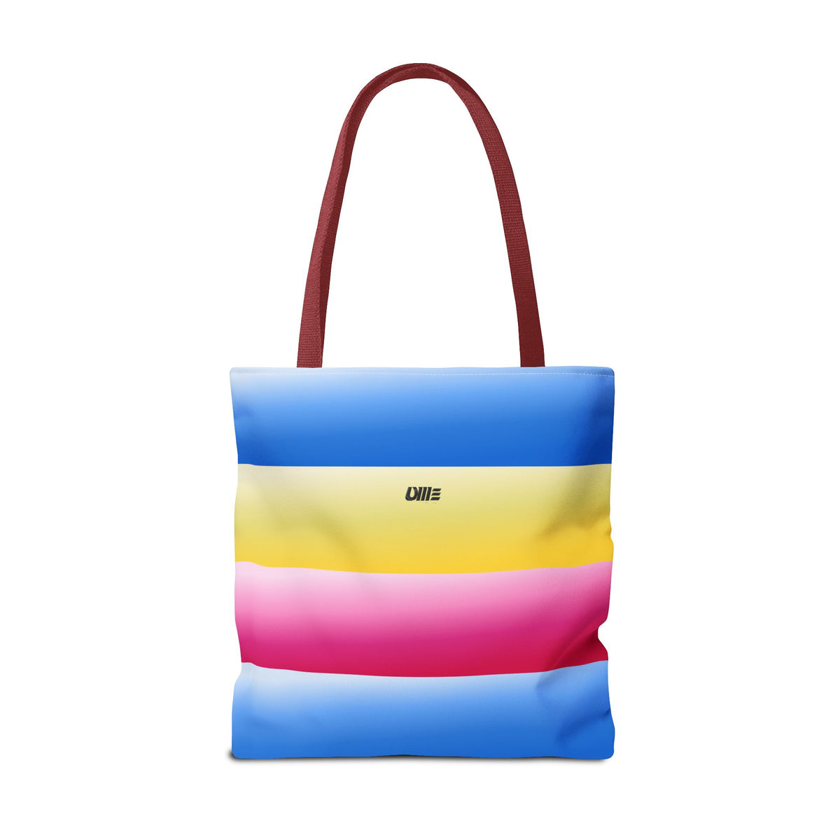 Colorful Pride Stripes Tote Bag – Pastel Blue, Yellow & Pink AOP