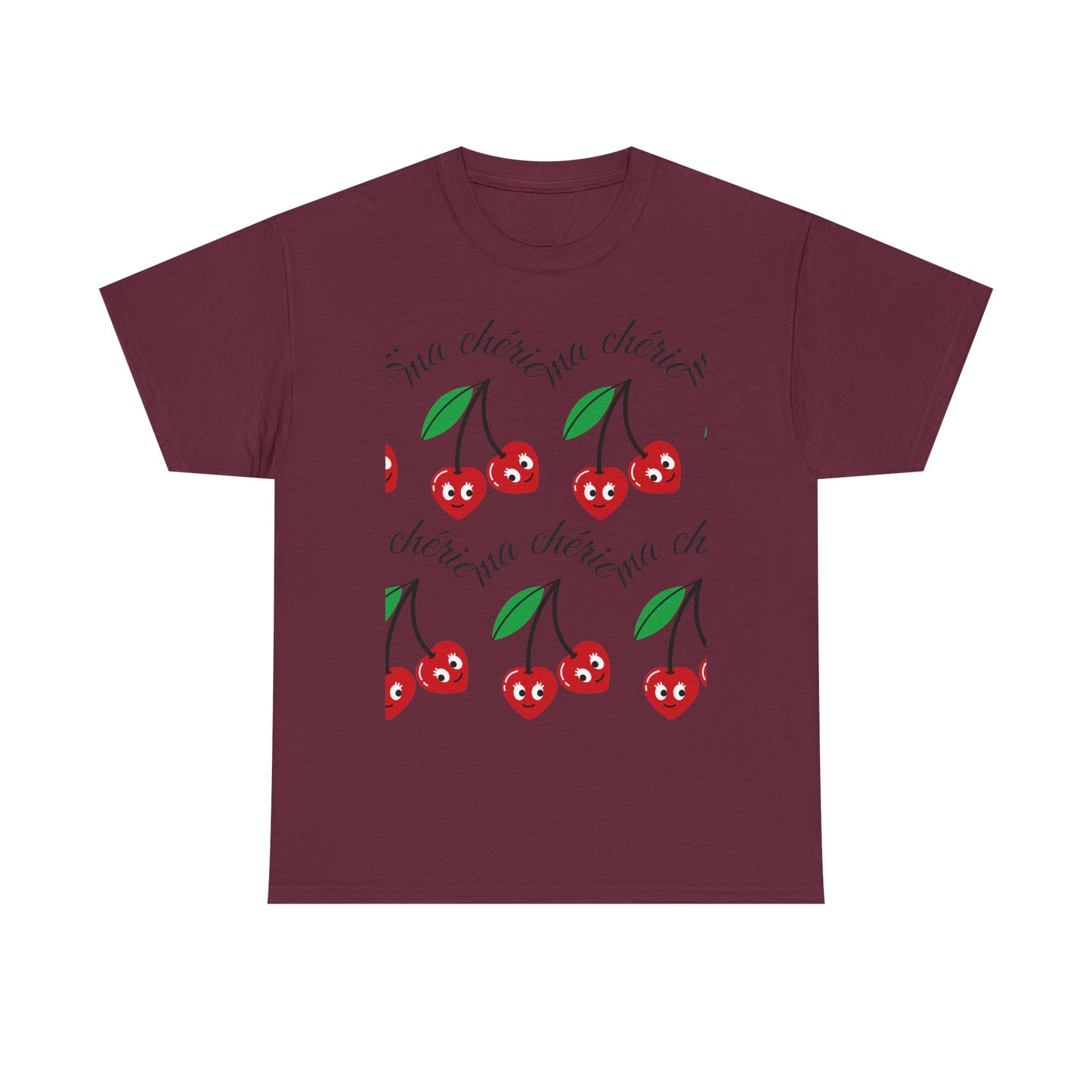 Cherry Pattern T‑Shirt — Cute Cherie Graphic Tee