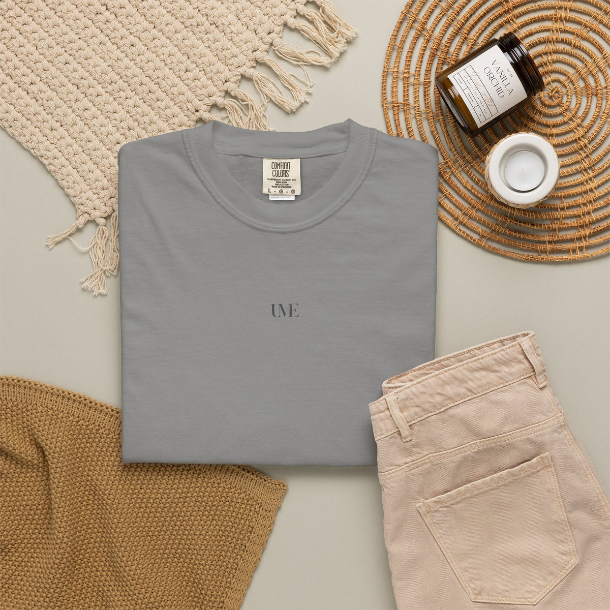 UME Minimalist Garment-Dyed T-Shirt — White, Black & More Colors