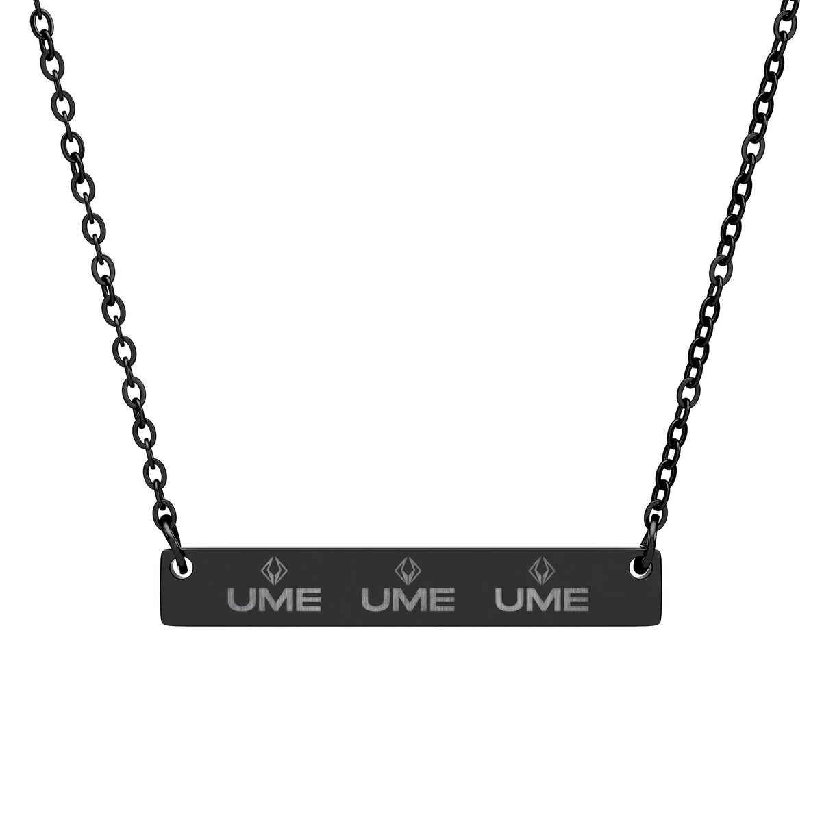 Engravable Horizontal Bar Necklace — Custom Name & Initials Pendant