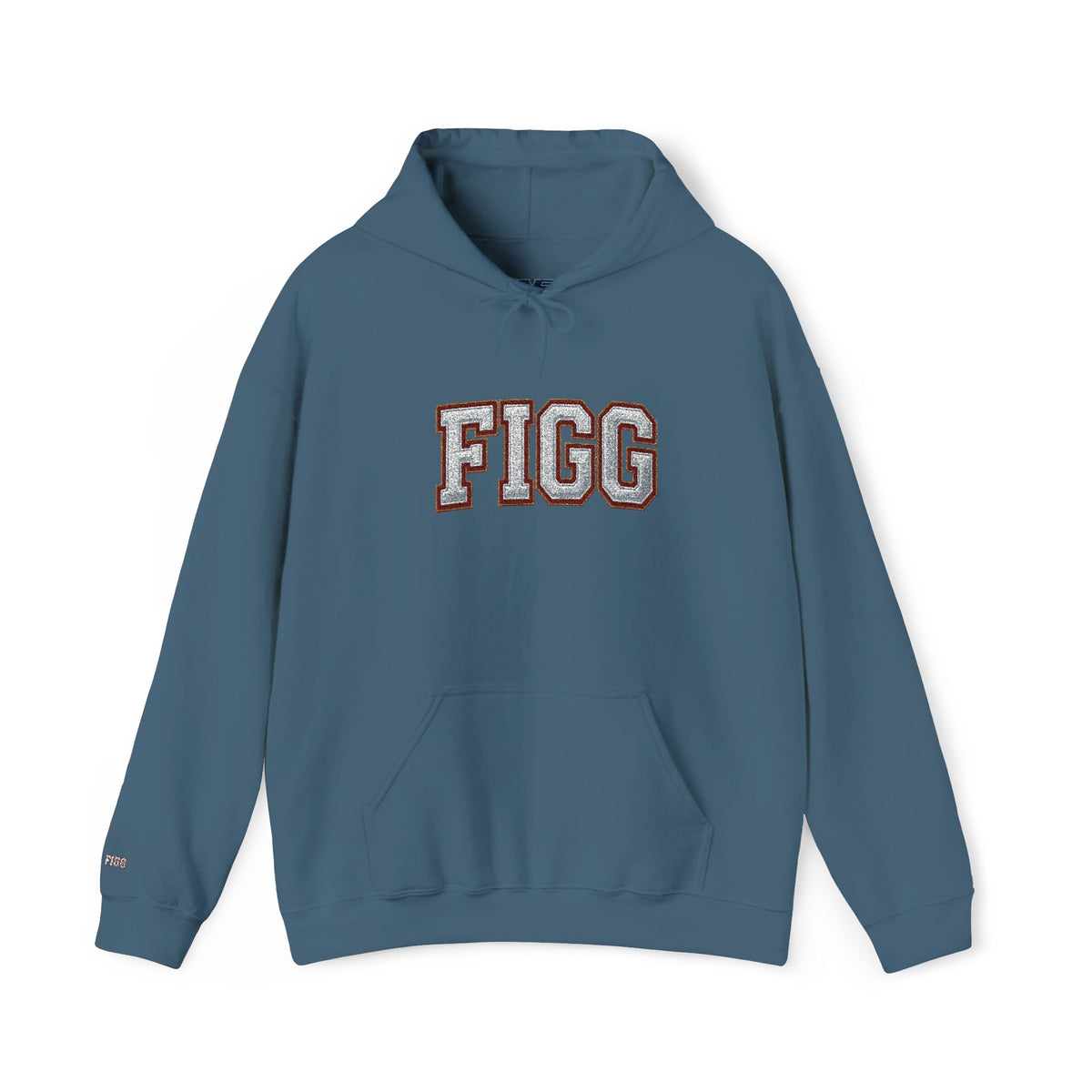 FFiGG Embroidered Varsity Hoodie — White, Black, Grey & More Colors