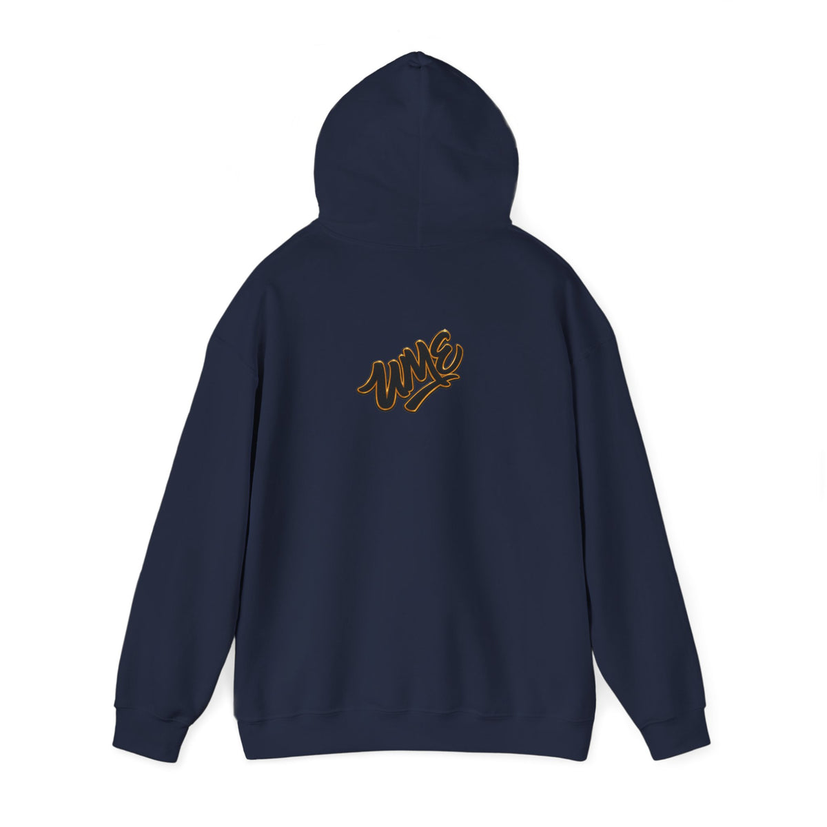 Hoodie — White UME Black Logo All-Over Print