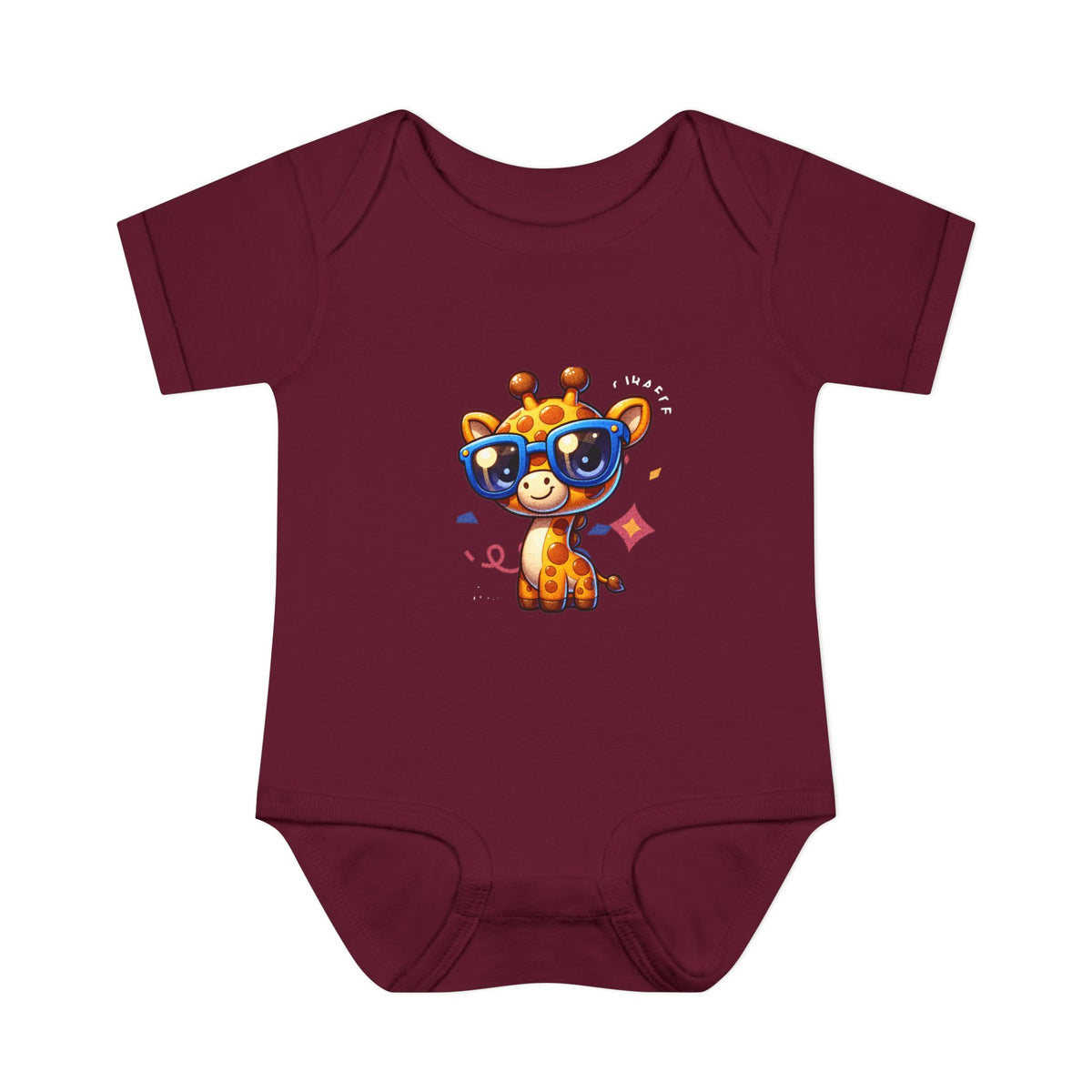 Giraffe Sunglasses Baby Bodysuit — Cute Infant Onesie