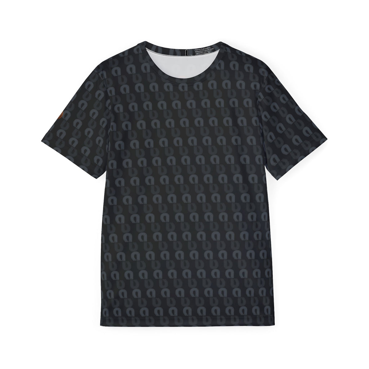 Men’s Sports Jersey — Black Horseshoe Pattern All-Over Print
