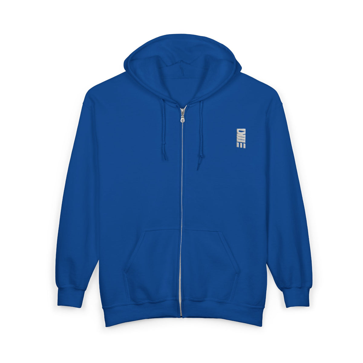 Full-Zip Midweight Hoodie — Multi-Color Minimal Graphic