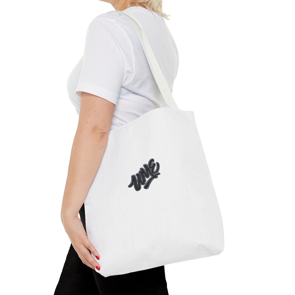 Tote Bag — White UME Black Logo Streetwear Carryall